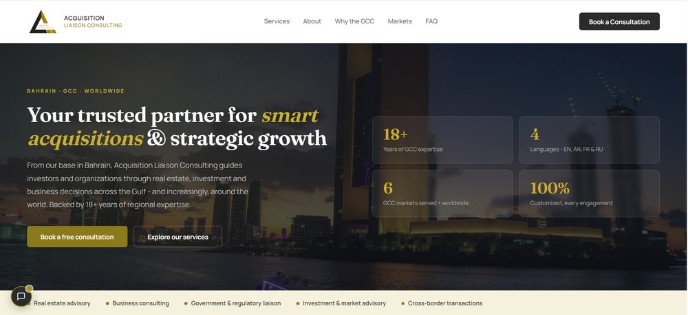 Acquisition Liaison Consulting multilingual website